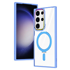 Funda Silicona Ultrafina Transparente con Mag-Safe Magnetic SD1 para Samsung Galaxy S21 Ultra 5G Azul Cielo