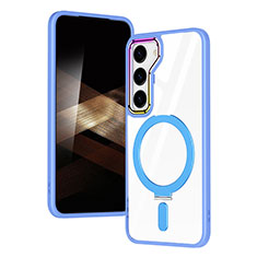 Funda Silicona Ultrafina Transparente con Mag-Safe Magnetic SD1 para Samsung Galaxy S24 Plus 5G Azul Cielo