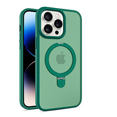 Funda Silicona Ultrafina Transparente con Mag-Safe Magnetic T02 para Apple iPhone 14 Pro Max Verde