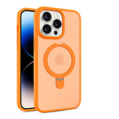 Funda Silicona Ultrafina Transparente con Mag-Safe Magnetic T02 para Apple iPhone 14 Pro Naranja