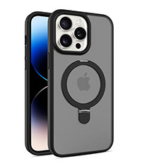 Funda Silicona Ultrafina Transparente con Mag-Safe Magnetic T02 para Apple iPhone 14 Pro Negro