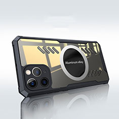 Funda Silicona Ultrafina Transparente con Mag-Safe Magnetic XD1 para Apple iPhone 14 Pro Max Negro
