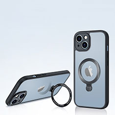 Funda Silicona Ultrafina Transparente con Mag-Safe Magnetic XD4 para Apple iPhone 15 Negro