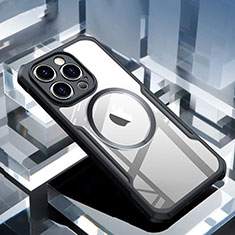Funda Silicona Ultrafina Transparente con Mag-Safe Magnetic XD5 para Apple iPhone 13 Pro Negro