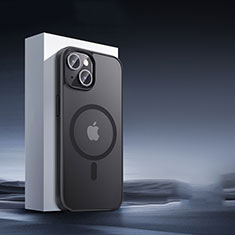 Funda Silicona Ultrafina Transparente con Mag-Safe Magnetic XD5 para Apple iPhone 15 Negro