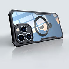 Funda Silicona Ultrafina Transparente con Mag-Safe Magnetic XD7 para Apple iPhone 13 Pro Max Negro