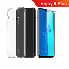 Funda Silicona Ultrafina Transparente con Protector de Pantalla para Huawei Enjoy 9 Plus Claro