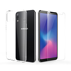 Funda Silicona Ultrafina Transparente con Protector de Pantalla para Samsung Galaxy A6s Claro