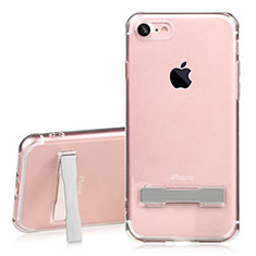 Funda Silicona Ultrafina Transparente con Soporte para Apple iPhone 8 Claro