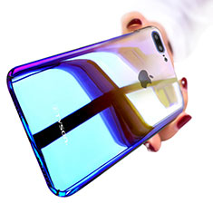 Funda Silicona Ultrafina Transparente Gradiente A02 para Apple iPhone 8 Plus Azul