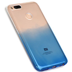 Funda Silicona Ultrafina Transparente Gradiente G01 para Xiaomi Mi A1 Azul