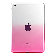 Funda Silicona Ultrafina Transparente Gradiente para Apple iPad Mini 2 Rosa