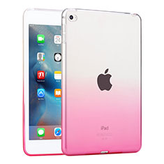 Funda Silicona Ultrafina Transparente Gradiente para Apple iPad Mini 4 Rosa