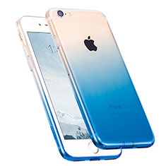 Funda Silicona Ultrafina Transparente Gradiente para Apple iPhone 8 Azul