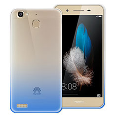 Funda Silicona Ultrafina Transparente Gradiente para Huawei Enjoy 5S Azul