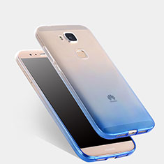 Funda Silicona Ultrafina Transparente Gradiente para Huawei G7 Plus Azul