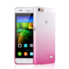 Funda Silicona Ultrafina Transparente Gradiente para Huawei Honor 4C Rosa