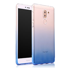 Funda Silicona Ultrafina Transparente Gradiente para Huawei Honor 6X Azul