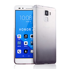Funda Silicona Ultrafina Transparente Gradiente para Huawei Honor 7 Gris