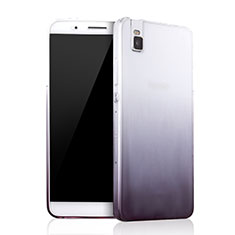 Funda Silicona Ultrafina Transparente Gradiente para Huawei Honor 7i shot X Gris
