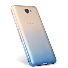 Funda Silicona Ultrafina Transparente Gradiente para Huawei Honor Play 5 Azul