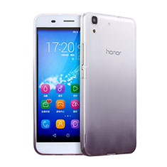 Funda Silicona Ultrafina Transparente Gradiente para Huawei Y6 Gris