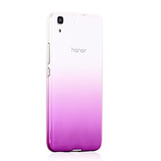 Funda Silicona Ultrafina Transparente Gradiente para Huawei Y6 Morado