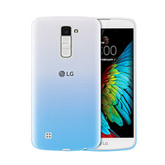 Funda Silicona Ultrafina Transparente Gradiente para LG K7 Azul