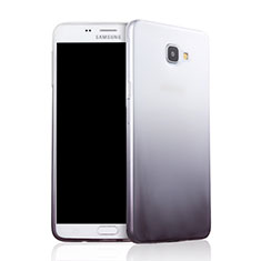 Funda Silicona Ultrafina Transparente Gradiente para Samsung Galaxy A9 Pro (2016) SM-A9100 Gris