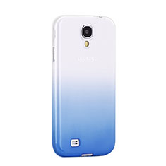 Funda Silicona Ultrafina Transparente Gradiente para Samsung Galaxy S4 IV Advance i9500 Azul