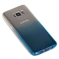Funda Silicona Ultrafina Transparente Gradiente para Samsung Galaxy S8 Plus Azul