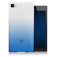 Funda Silicona Ultrafina Transparente Gradiente para Xiaomi Mi 3 Azul