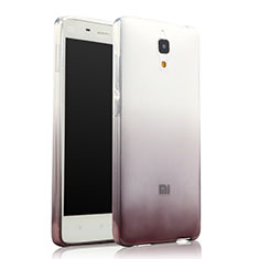 Funda Silicona Ultrafina Transparente Gradiente para Xiaomi Mi 4 LTE Gris