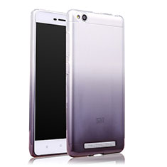 Funda Silicona Ultrafina Transparente Gradiente para Xiaomi Redmi 3 Gris