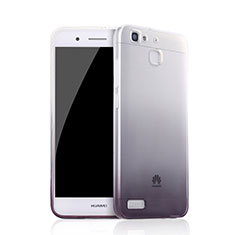 Funda Silicona Ultrafina Transparente Gradiente Q01 para Huawei P8 Lite Smart Negro