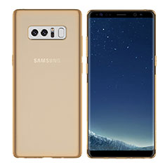 Funda Silicona Ultrafina Transparente H01 para Samsung Galaxy Note 8 Duos N950F Oro