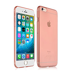 Funda Silicona Ultrafina Transparente Mate para Apple iPhone 6S Oro Rosa