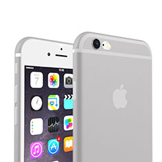 Funda Silicona Ultrafina Transparente Mate para Apple iPhone 6S Plus Gris