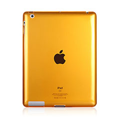 Funda Silicona Ultrafina Transparente para Apple iPad 4 Amarillo