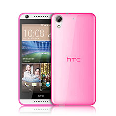 Funda Silicona Ultrafina Transparente para HTC Desire 626 Rosa
