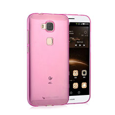 Funda Silicona Ultrafina Transparente para Huawei GX8 Rosa