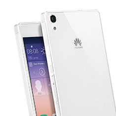 Funda Silicona Ultrafina Transparente para Huawei P7 Dual SIM Blanco