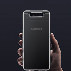 Funda Silicona Ultrafina Transparente para Samsung Galaxy A80 Claro
