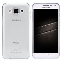 Funda Silicona Ultrafina Transparente para Samsung Galaxy E5 SM-E500F E500H Gris
