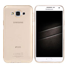 Funda Silicona Ultrafina Transparente para Samsung Galaxy E7 SM-E700 E7000 Oro