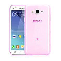 Funda Silicona Ultrafina Transparente para Samsung Galaxy J3 Rosa