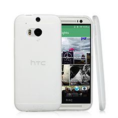 Funda Silicona Ultrafina Transparente T01 para HTC One M8 Blanco