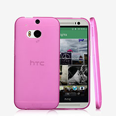 Funda Silicona Ultrafina Transparente T01 para HTC One M8 Rosa