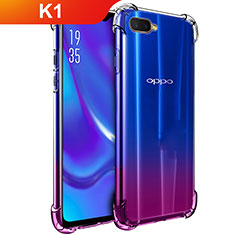 Funda Silicona Ultrafina Transparente T02 para Oppo K1 Claro