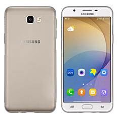 Funda Silicona Ultrafina Transparente T02 para Samsung Galaxy J7 Prime Gris